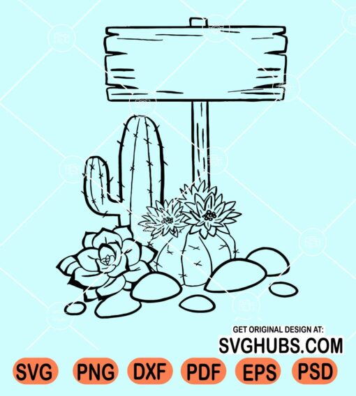 Cactus garden svg