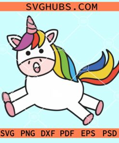 Cartoon unicorn svg