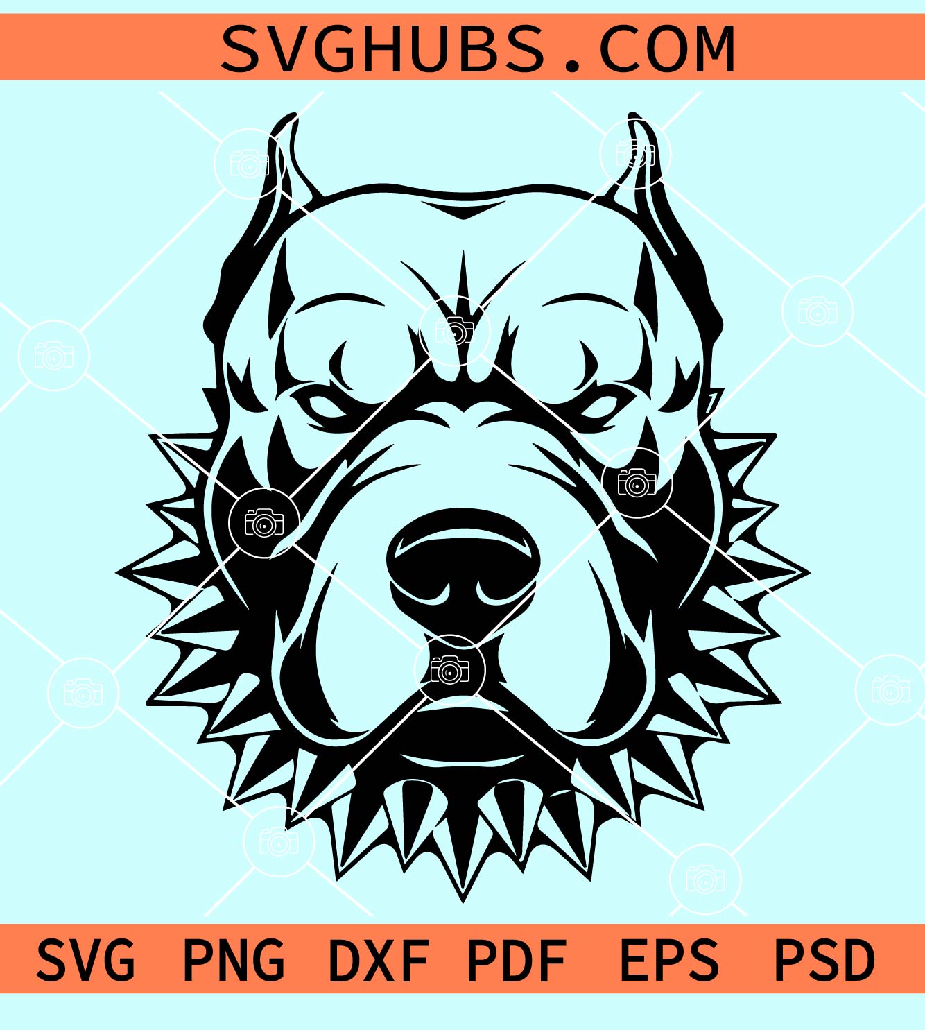 Angry Pitbull Head Clipart SVG, Dog Head Shape Ai, (1417064) | lupon.gov.ph