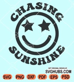 Chasing sunshine smiley face svg