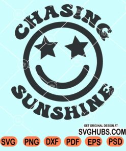 Chasing sunshine smiley face svg
