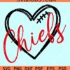 Chiefs football heart svg