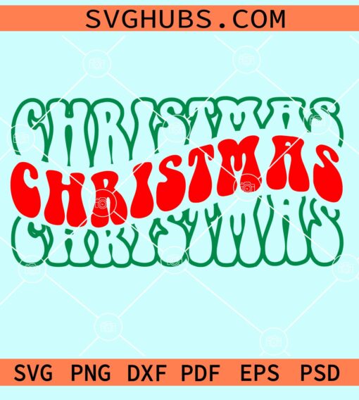 Christmas wavy stacked svg