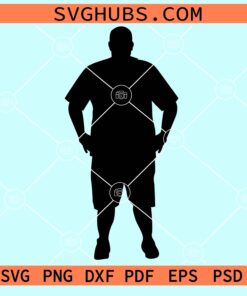 Chubby man silhouette svg