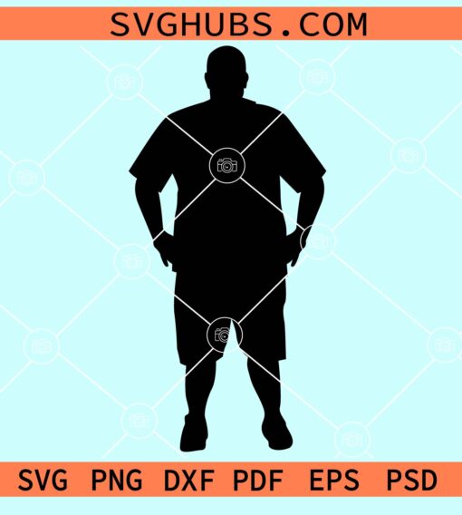 Chubby man silhouette svg