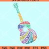 Country guitar with words svg