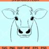 Cow face clipart svg