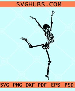 Dancing skeleton clipart svg