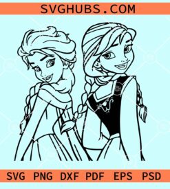 Disney Elsa and Anna svg