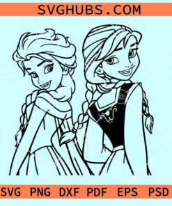 Disney Elsa and Anna svg