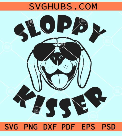 Dog Sloppy kisser svg