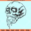 Dripping skull curving svg