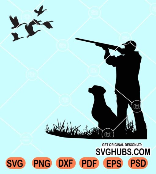 Duck hunting clipart svg