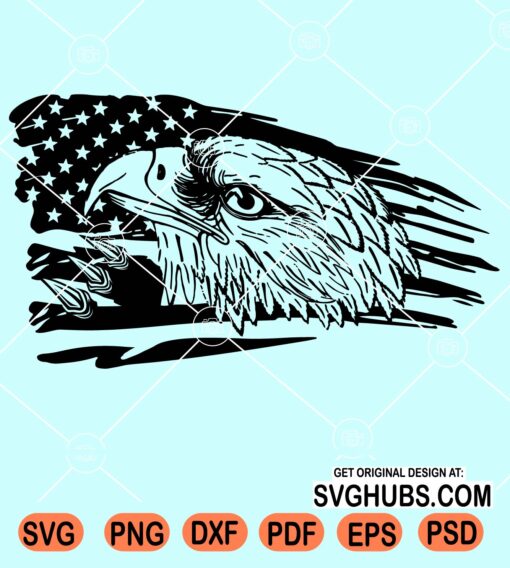 Eagle head US Flag svg
