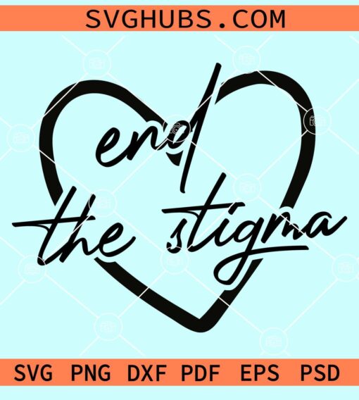 End the stigma heart svg