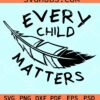 Every child matters with feather svg