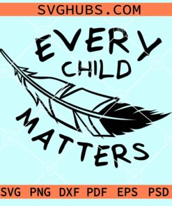 Every child matters with feather svg
