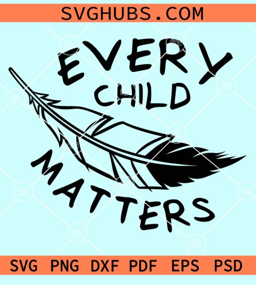 Every child matters with feather svg