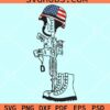 Fallen soldier tribute svg