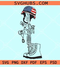 Fallen soldier tribute svg