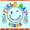 Field day vibes smiley face svg