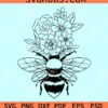 Floral bee svg