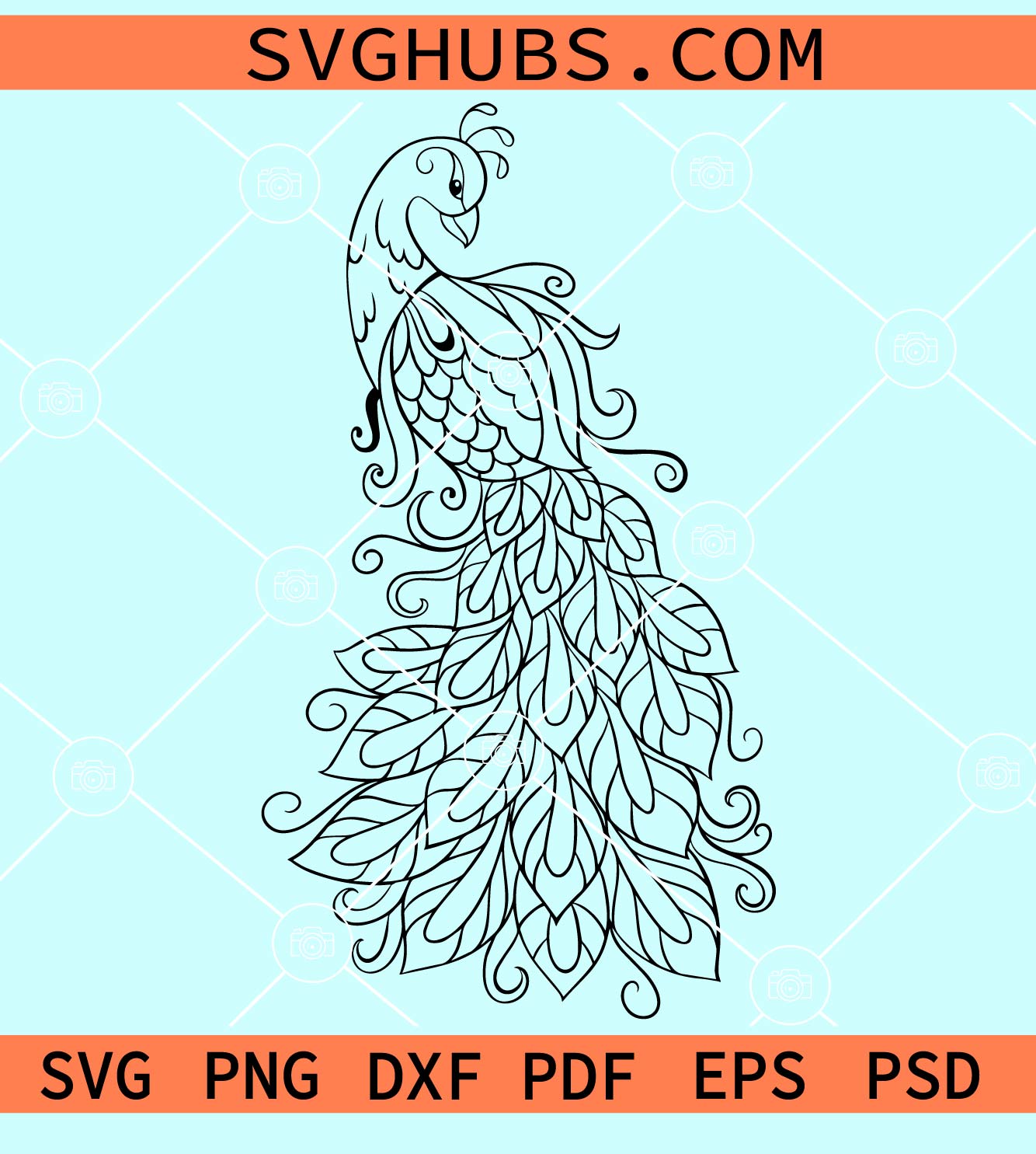 Floral peacock svg, Peacock with Flowers svg, Flower Peacock svg