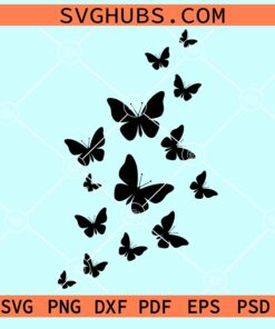 Fluttering butterflies svg