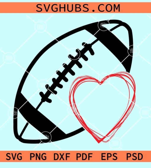 Football with heart svg