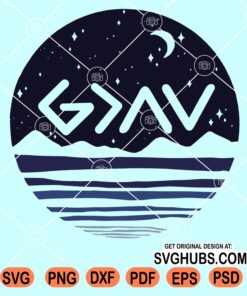 God is greater night scenery svg