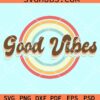 Good vibes retro circle svg