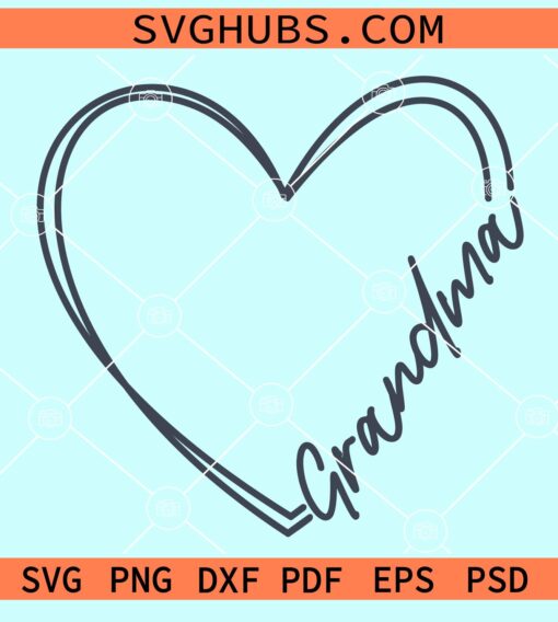 Grandma heart svg