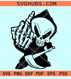 Grim Reaper Middle Finger SVG