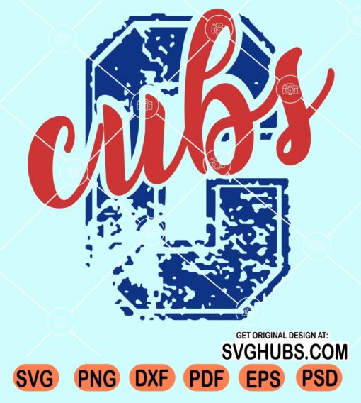 Grunge Chicago Cubs svg