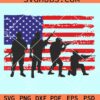 Grunge veterans US Flag svg
