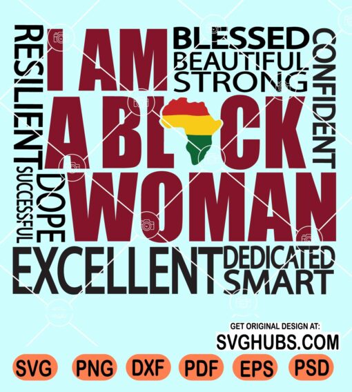 I am a black woman svg