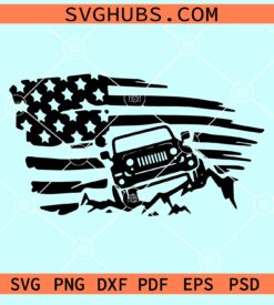 Jeep American flag svg