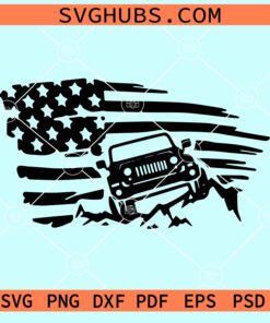 Jeep American flag svg