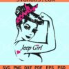 Jeep girl Rosie the Riveter svg