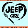 Jeep girl heart svg