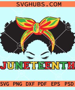 Juneteenth Afro puffs messy bun svg