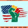 Juneteenth Fist American Flag svg