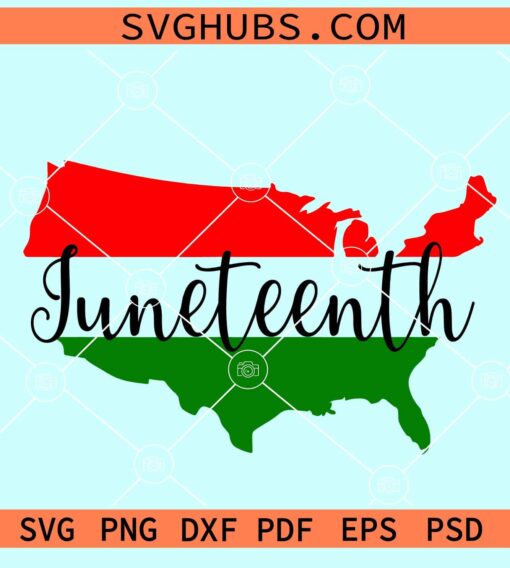 Juneteenth USA flag svg