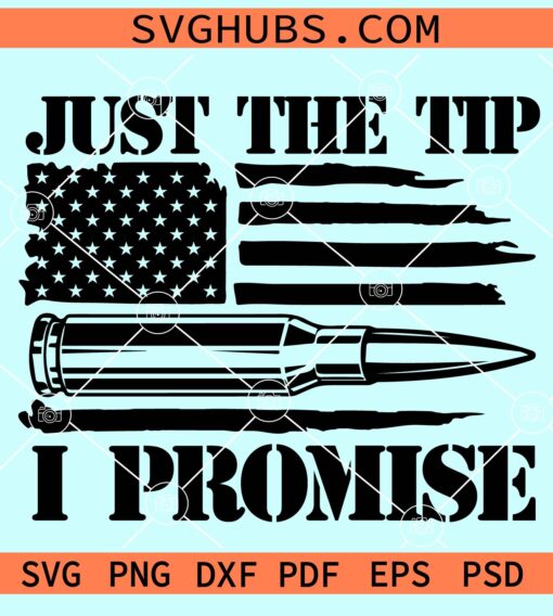 Just the tip I promise flag SVG