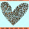 Leopard print heart svg