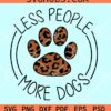 Less people more dogs svg