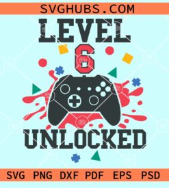 Level 6 unlocked gamer svg
