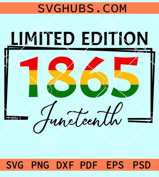 Limited Edition 1865 Juneteenth SVG