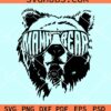 Mama bear with sunglasses svg