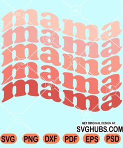 Mama wavy letters svg